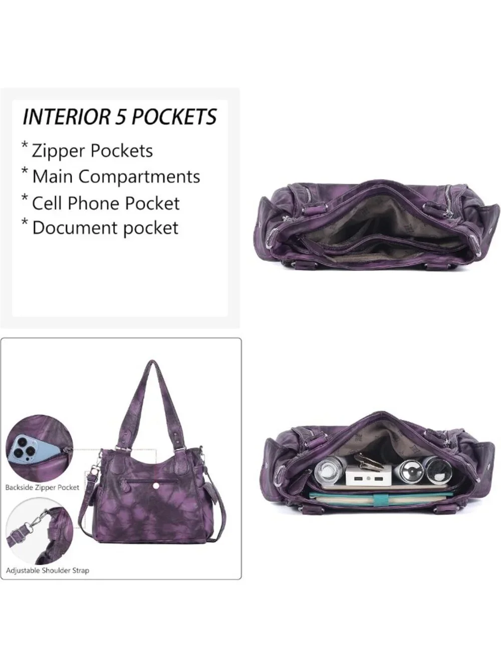 Stylish Women's Hobo Purse - Roomy Casual Tote & Shoulder Bag - Versatile